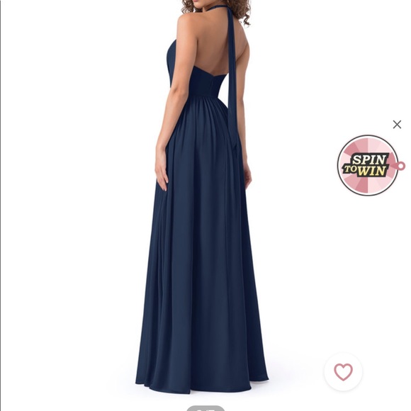 NWT Azazie Gianni bridesmaid dress- dark navy size 8! - Picture 2 of 2